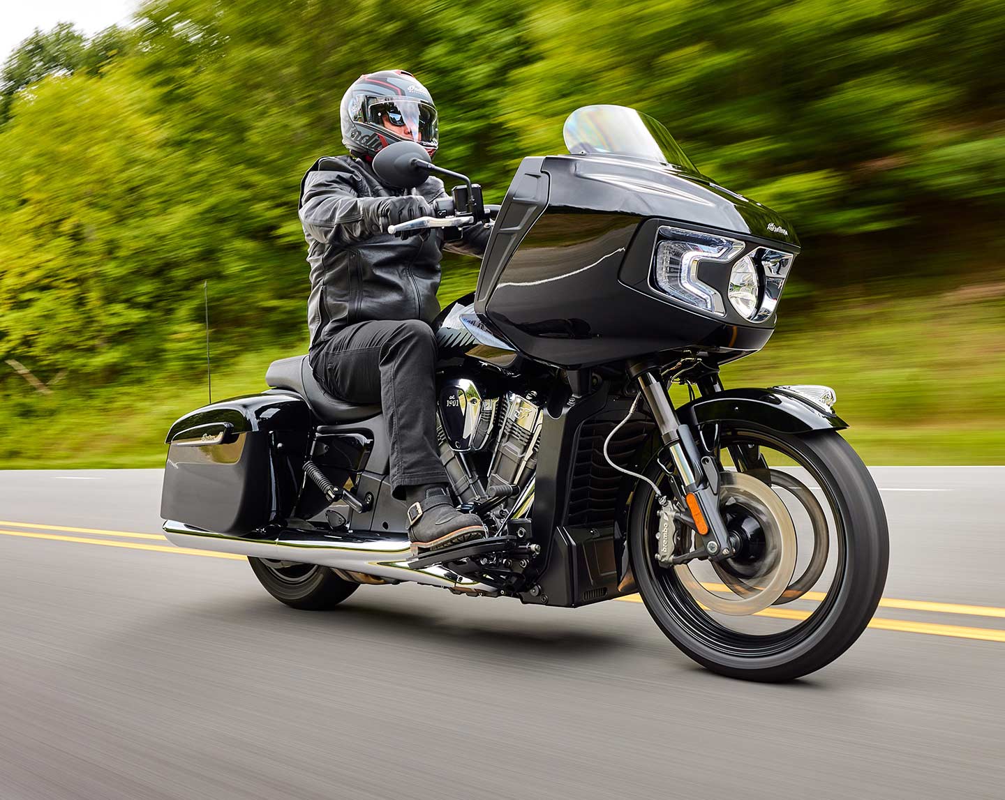 Indian’s Challenger bagger serves up V-twin style with the power to match, and a healthy set of standard features to boot.