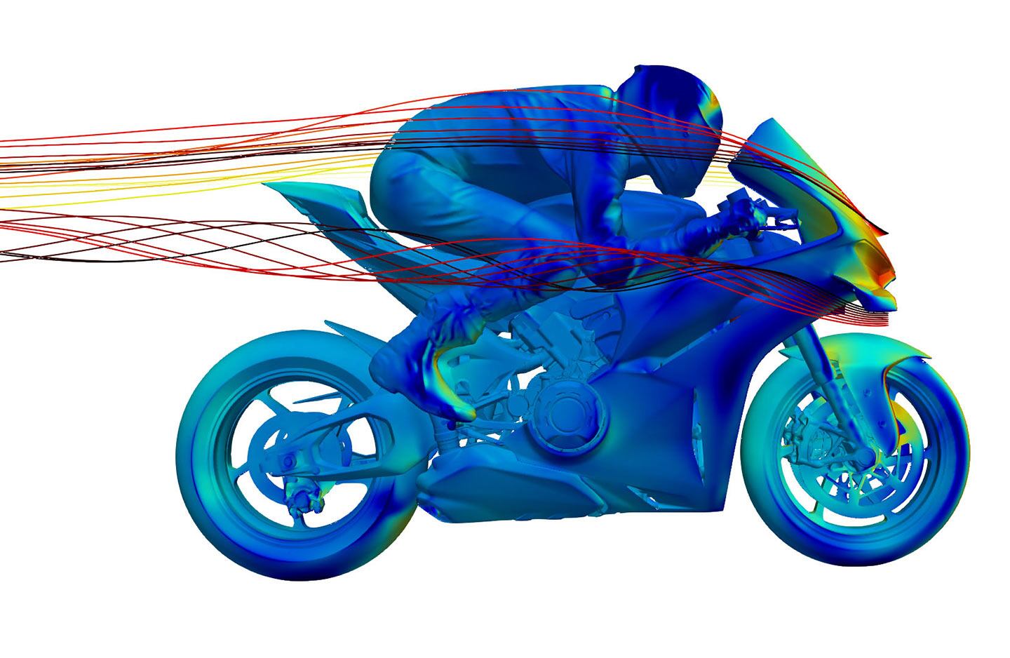 Aerodynamic efficiency has increased by 4 percent on the 2025 Panigale V4.