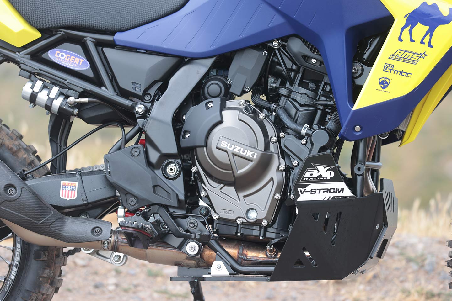 We left the engine completely stock; why mess with one of the great parallel twins?