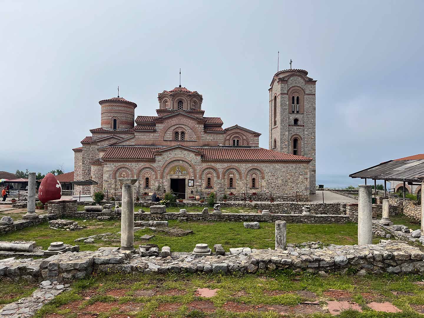 The Church of St. John the Theologian overlooking Lake Ohrid. Each day we visited historic sights like this.