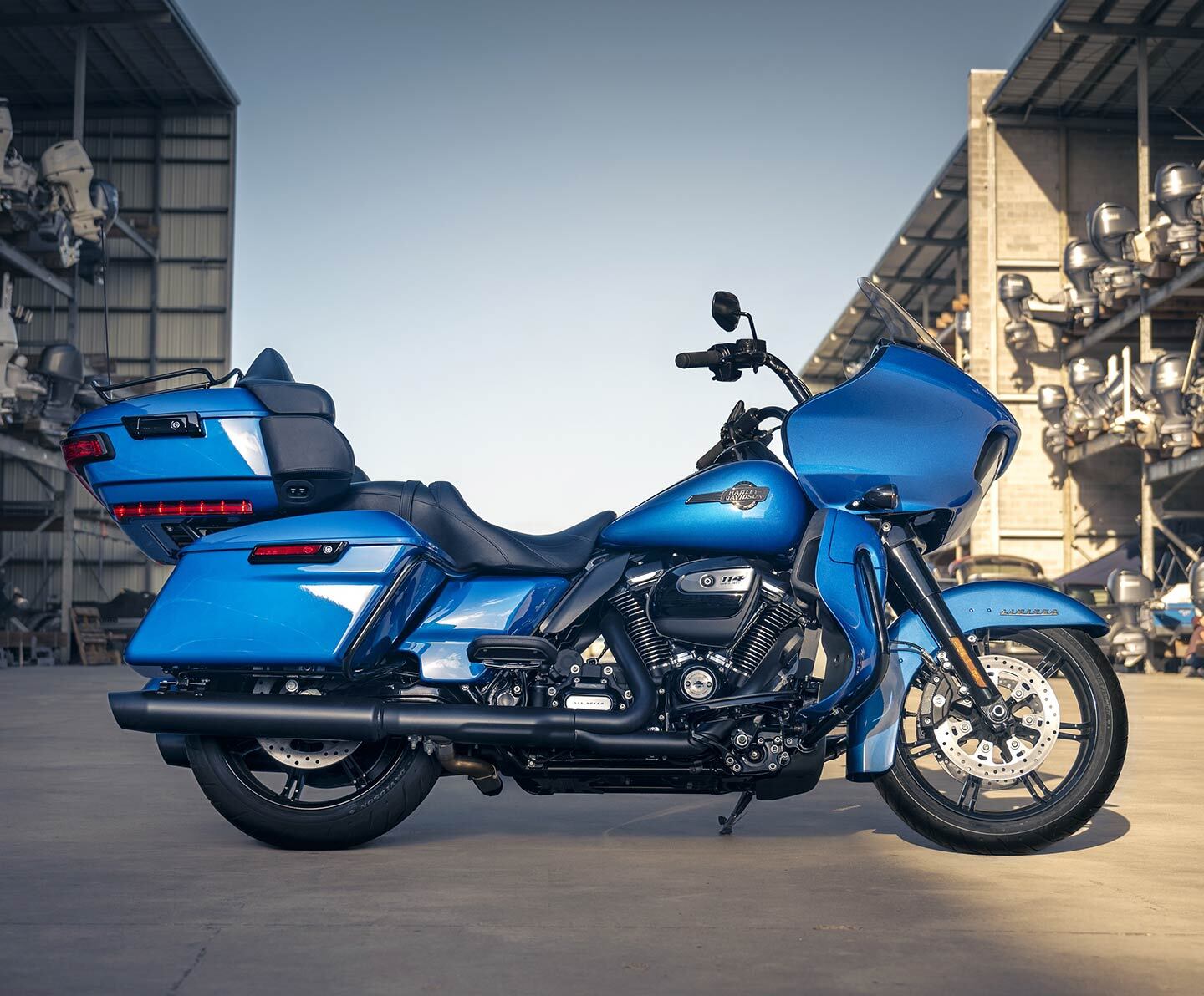 Harley’s Grand American Touring category has lots of good travel machines, but the M-8 114-powered Road Glide Limited is one of the better-equipped examples if you’re taking a passenger.