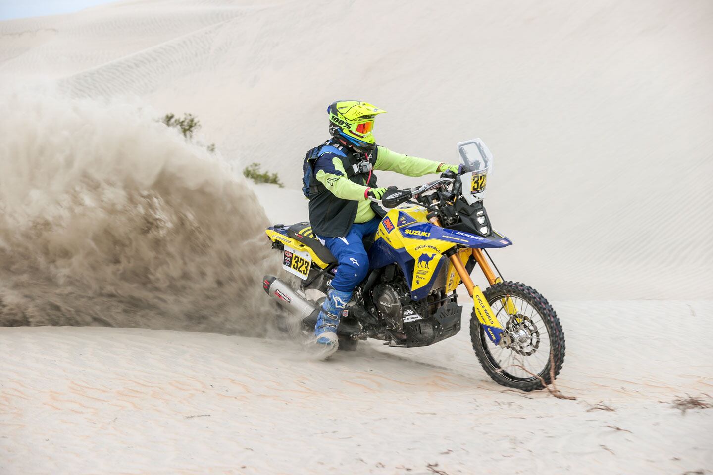 Finding the way through the soft sand dunes outside of Guerrero Negro proves to be difficult thanks to tricky navigation.
