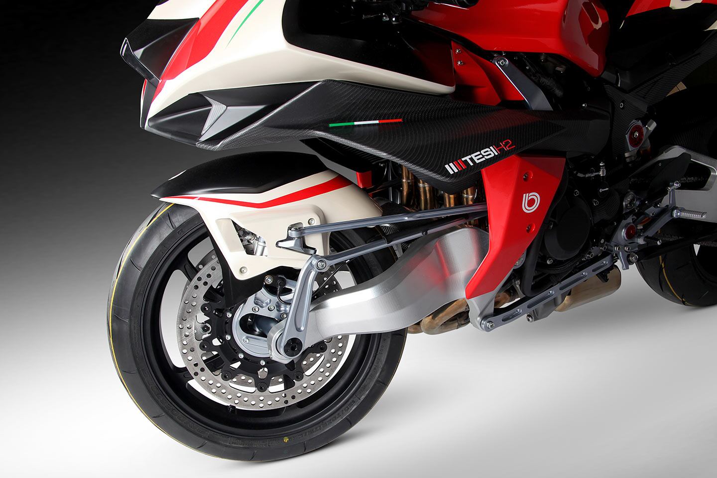 Pierluigi Marconi’s hub-steer Tesi front end on the Tesi H2.