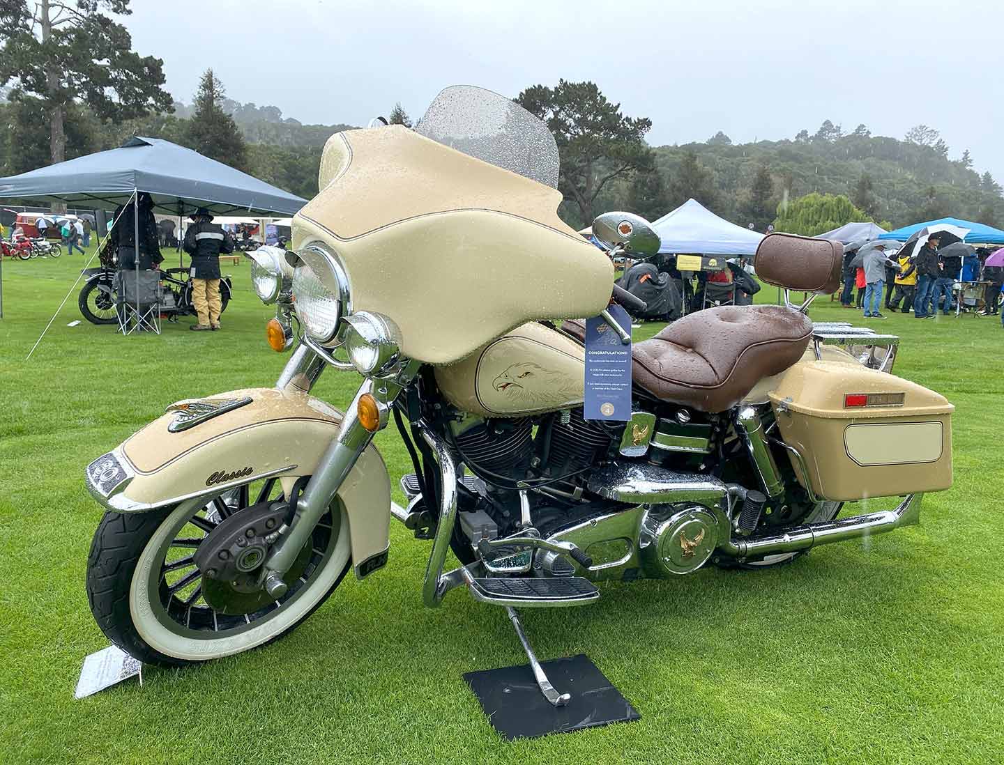 In the American class, first place was given to this 1979 Harley-Davidson FLH Electra Glide from John Ventura.