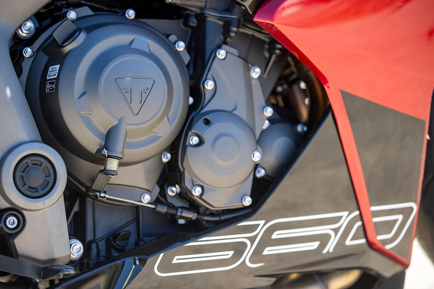 The Triumph is powered by the lone triple in our trio.