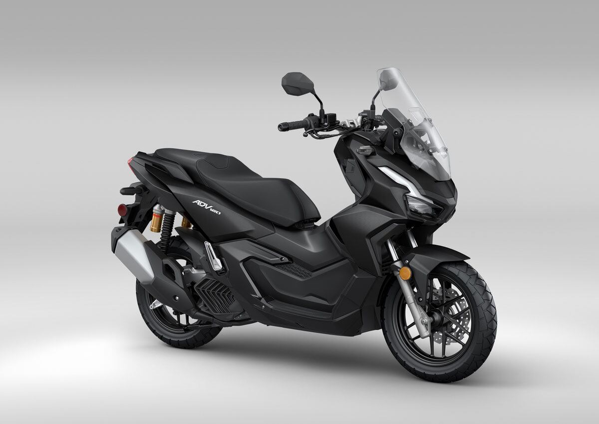 2025 Honda ADV160 in Matte Black Metallic.