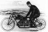 Glenn Curtis on V-8-powered record-setting motorcycle