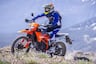 2025 KTM 390 Enduro R riding on mountain overlook