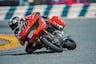 King of the Baggers race bike on track