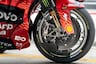 Front end of Francesco Bagnaia factory Ducati race bike