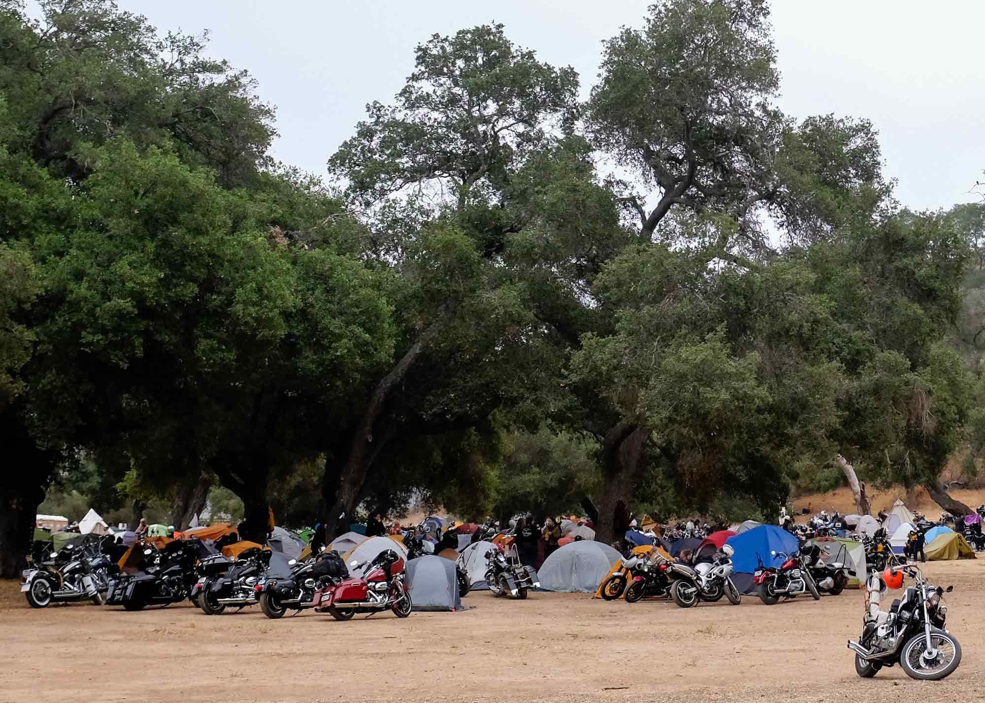 The marine layer sat thick above the Los Padres mountains in the early morning as campers began readying their machines for the day ahead.