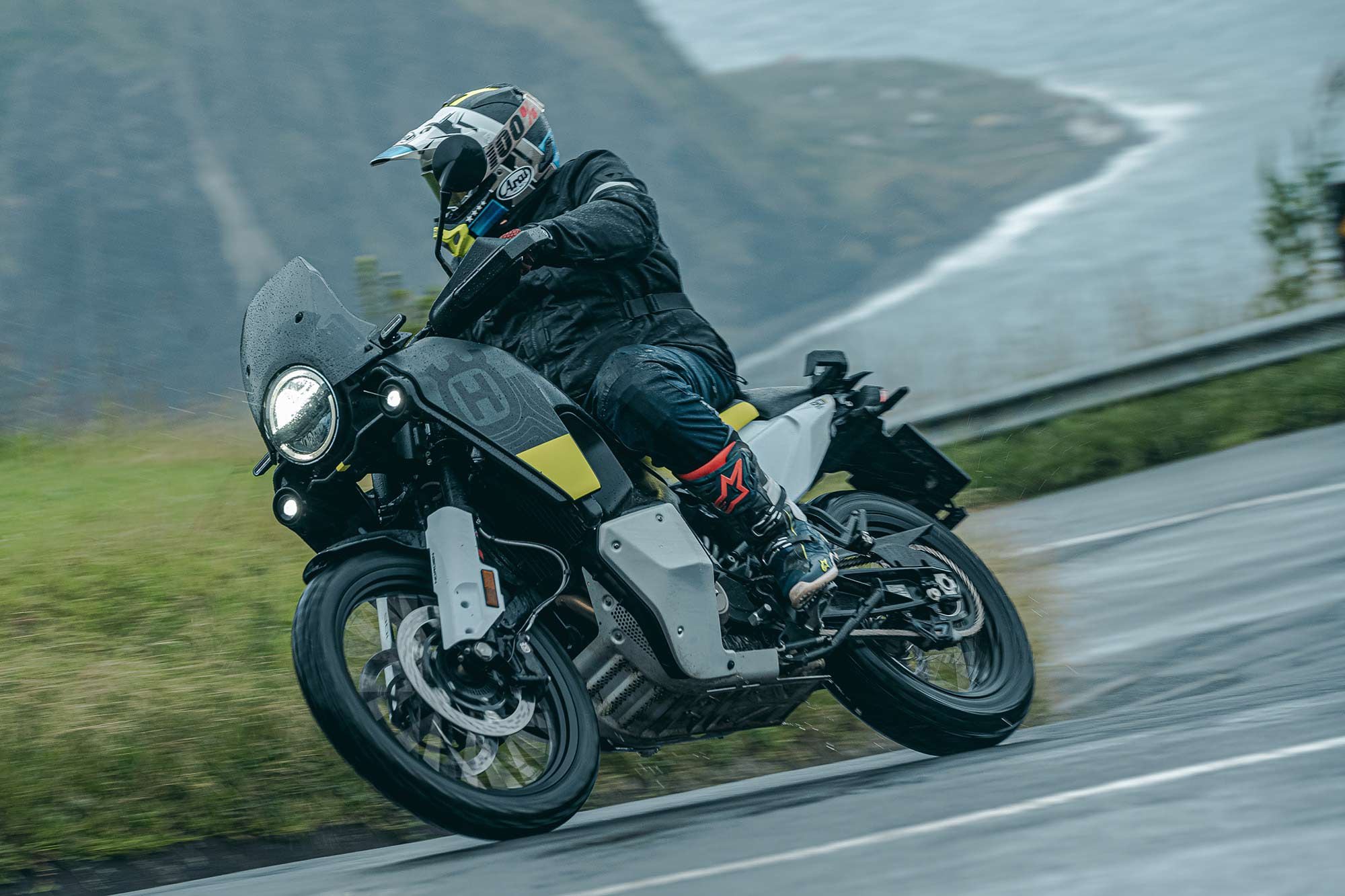 Lean-sensitive traction control and ABS keep the Norden moving forward in inclement weather.