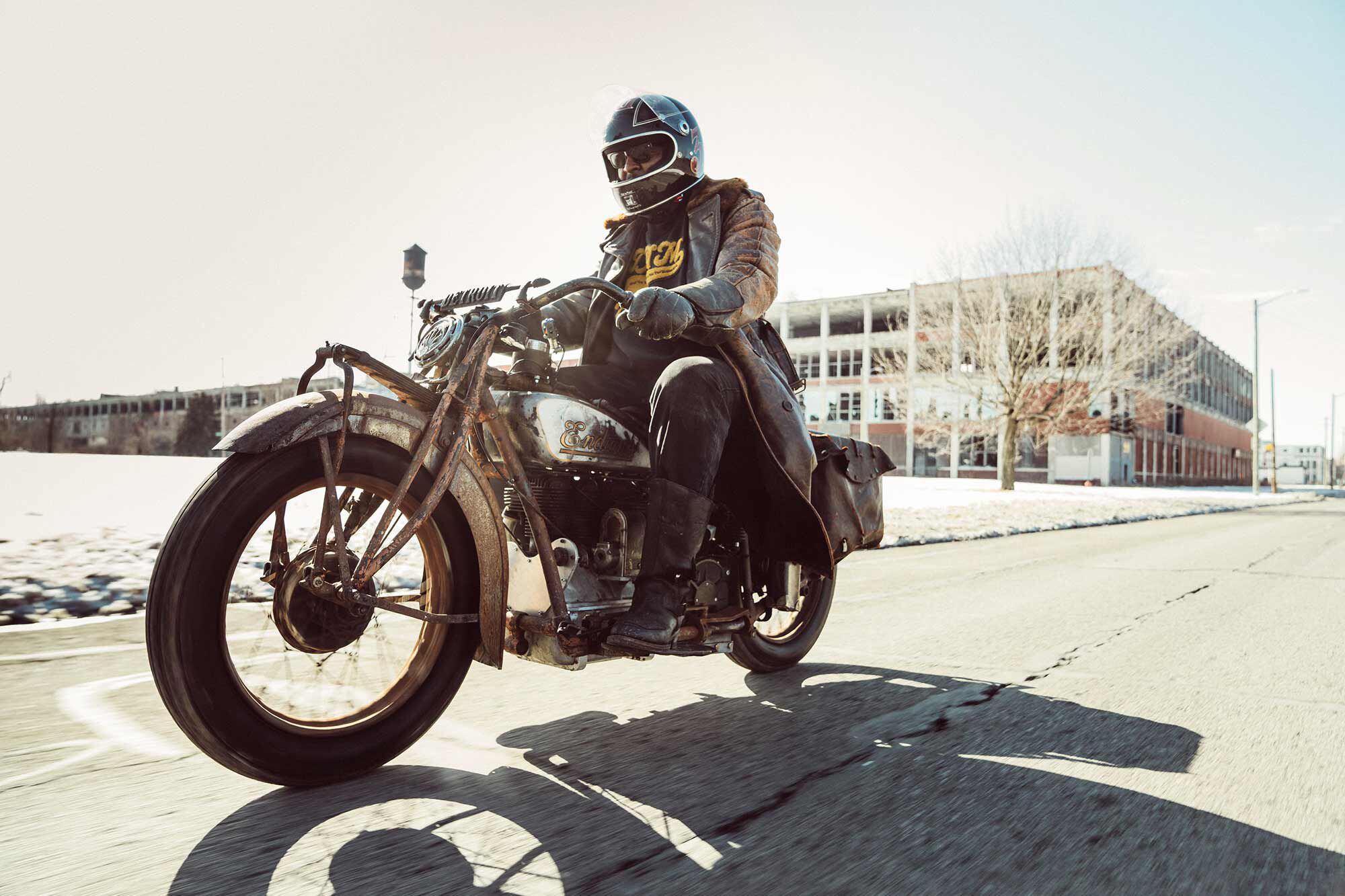 This bike is now a showpiece queen. Hayward pilots it often through the suburbs of Detroit.