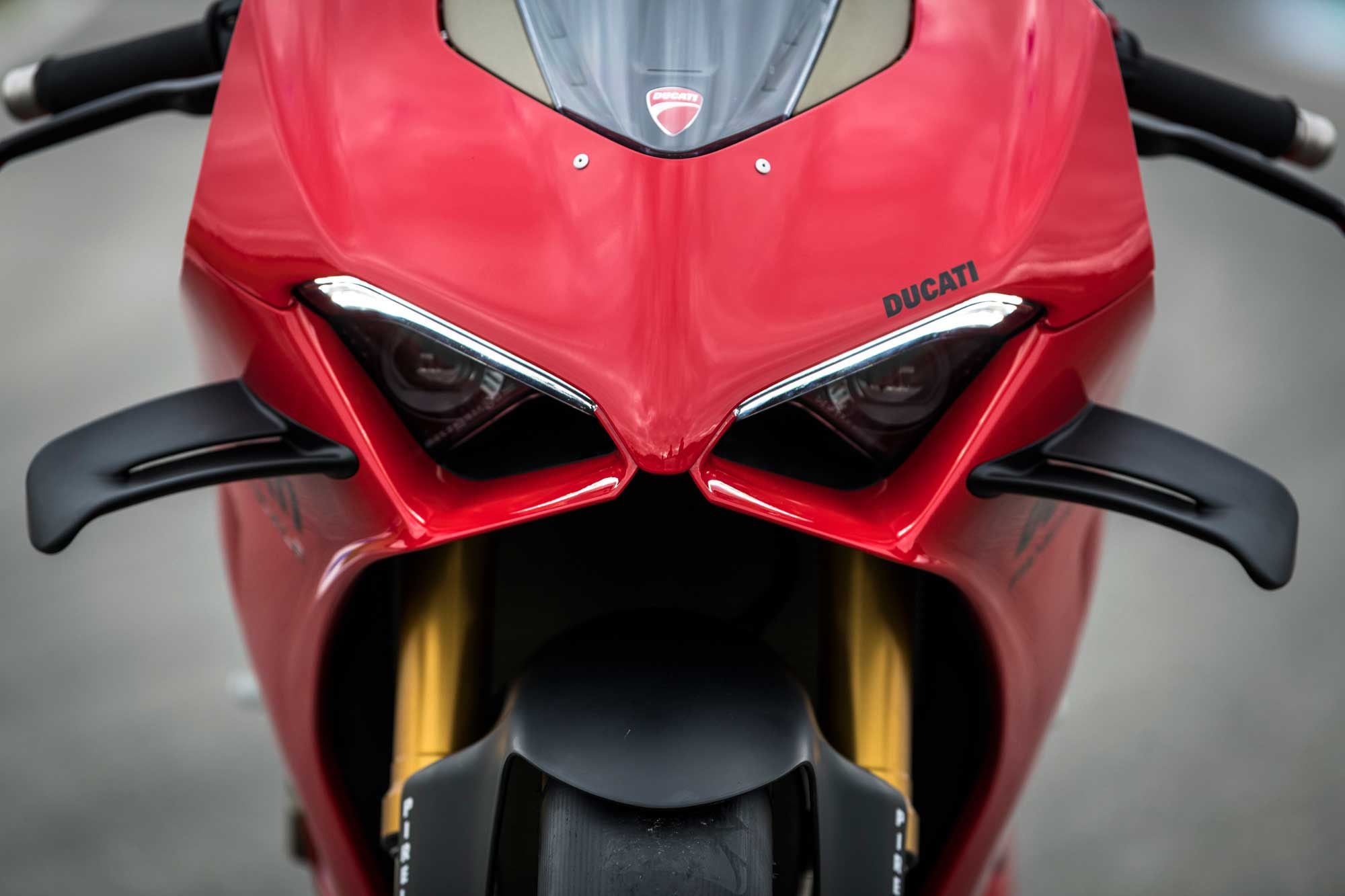 The winglets were reshaped to reduce drag. Ducati says they produce the same amount of downforce at speed.
