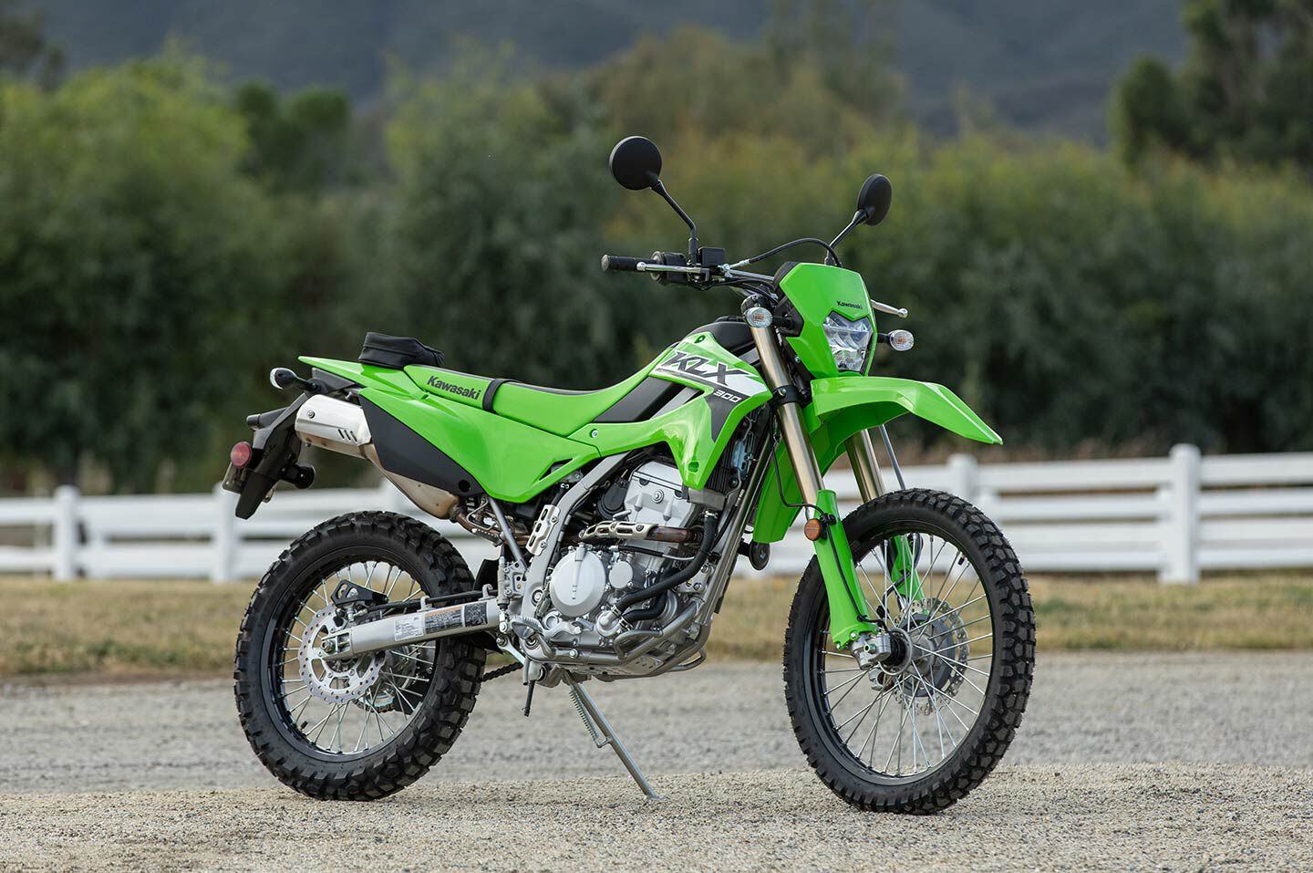 The 2024 Kawasaki KLX300 in Lime Green ($6,199).