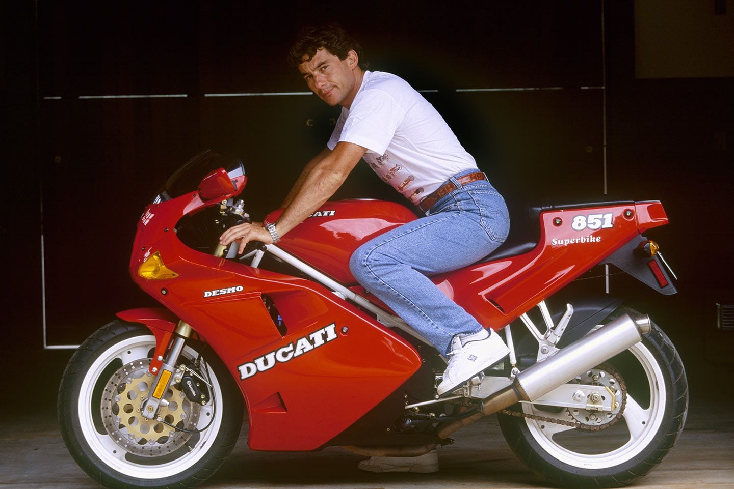 Senna with his 851 SP.