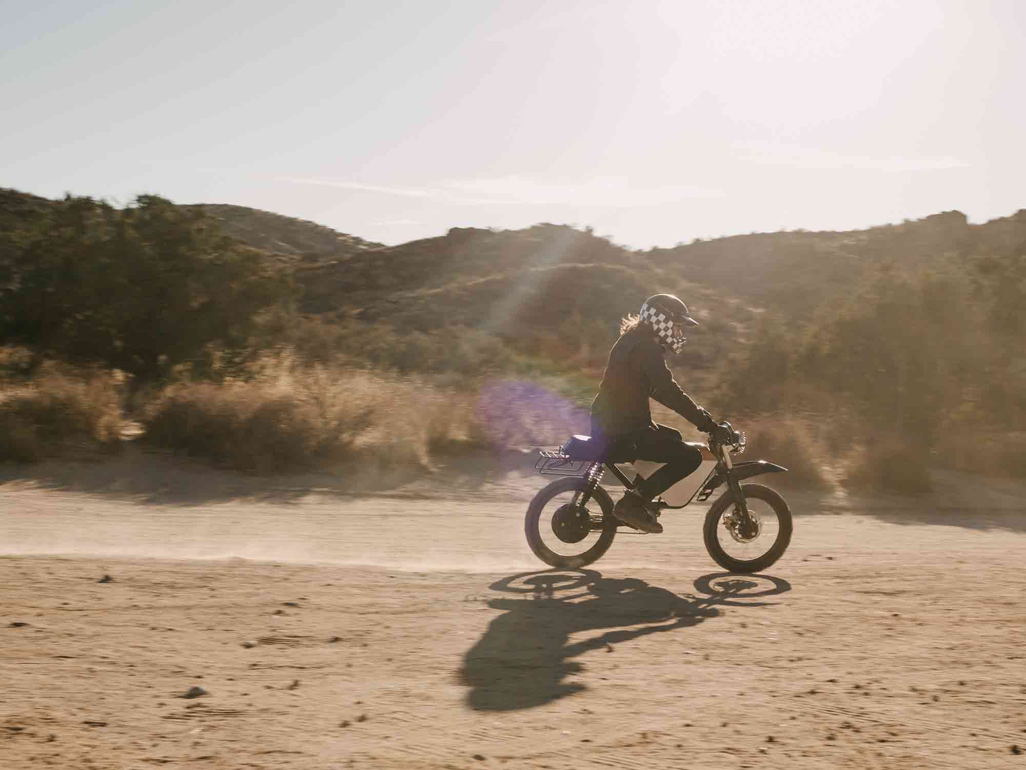 The size of an average moped, the RCR is compact, but not uncomfortable for a tall rider.