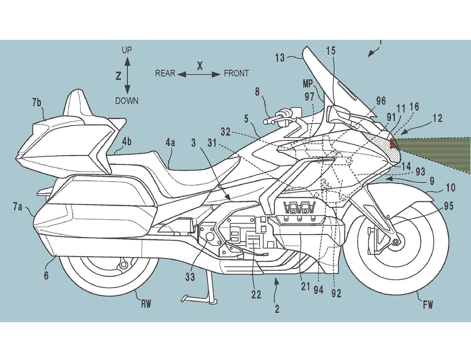 Honda is developing a new radar safety system for use in the Gold Wing