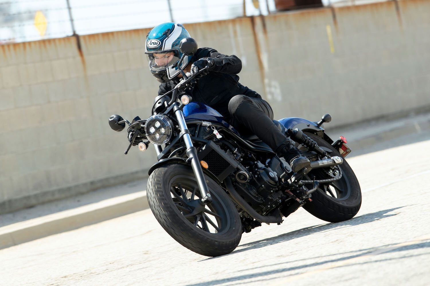 Many bikes have the ignition switch located by the instrument cluster, the Rebel’s is located on the left side just under the tank.