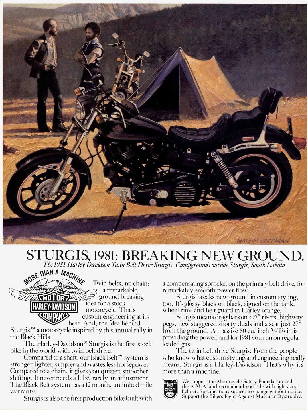 The 1981 Harley-Davidson FXB Sturgis was the first Gates-cogged-belt motorcycle. In fact, the “B” was for belt.