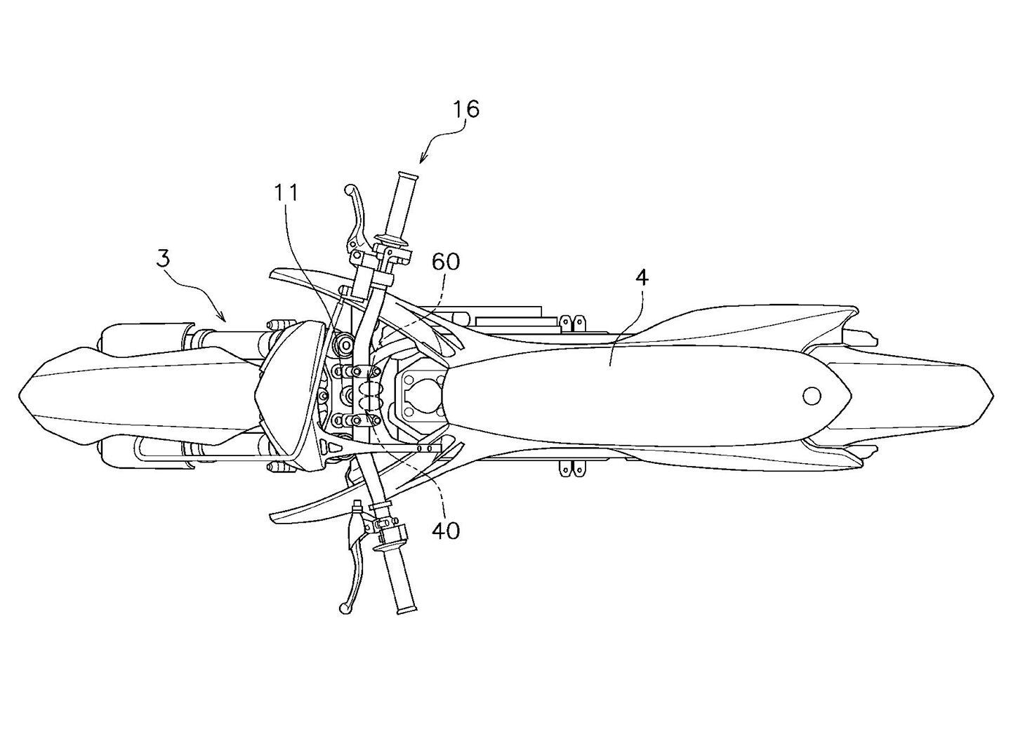 Top view of Yamaha’s upcoming electric MXer.