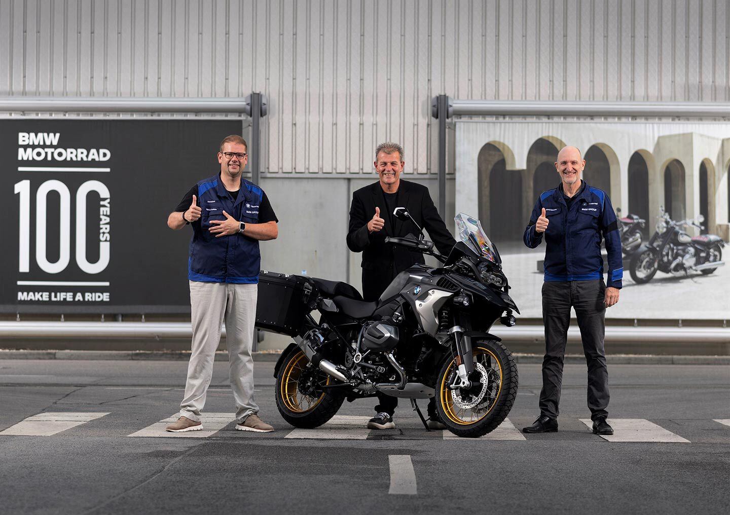 BMW celebrates the 1,000,000th GS with a boxer engine on June 21, 2023. The model was a R 1250 GS, in Triple Black Style.