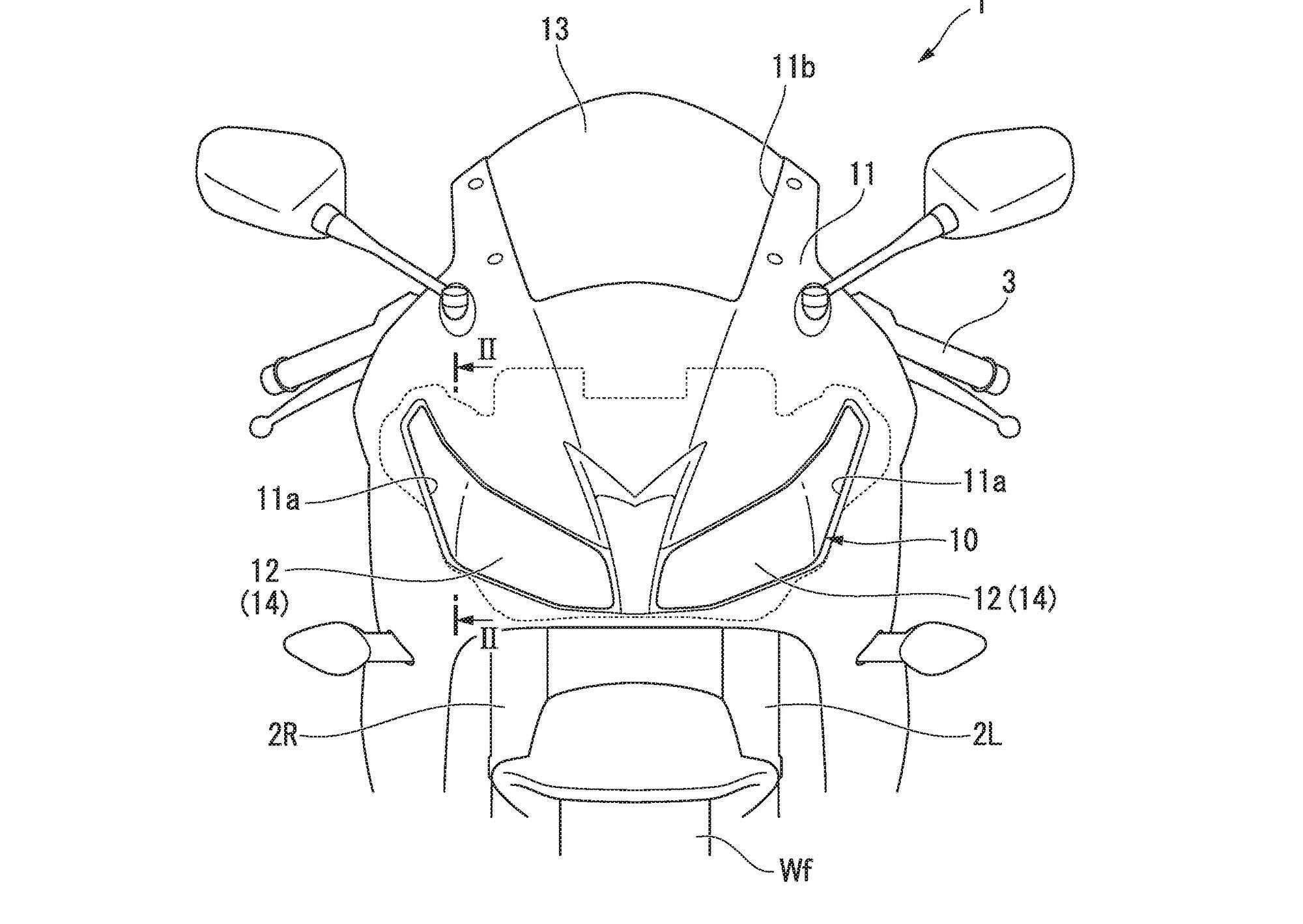 Honda’s patent for motorcycle camera sensors shows they’re more easily hidden (in the headlights in this case) than radar.