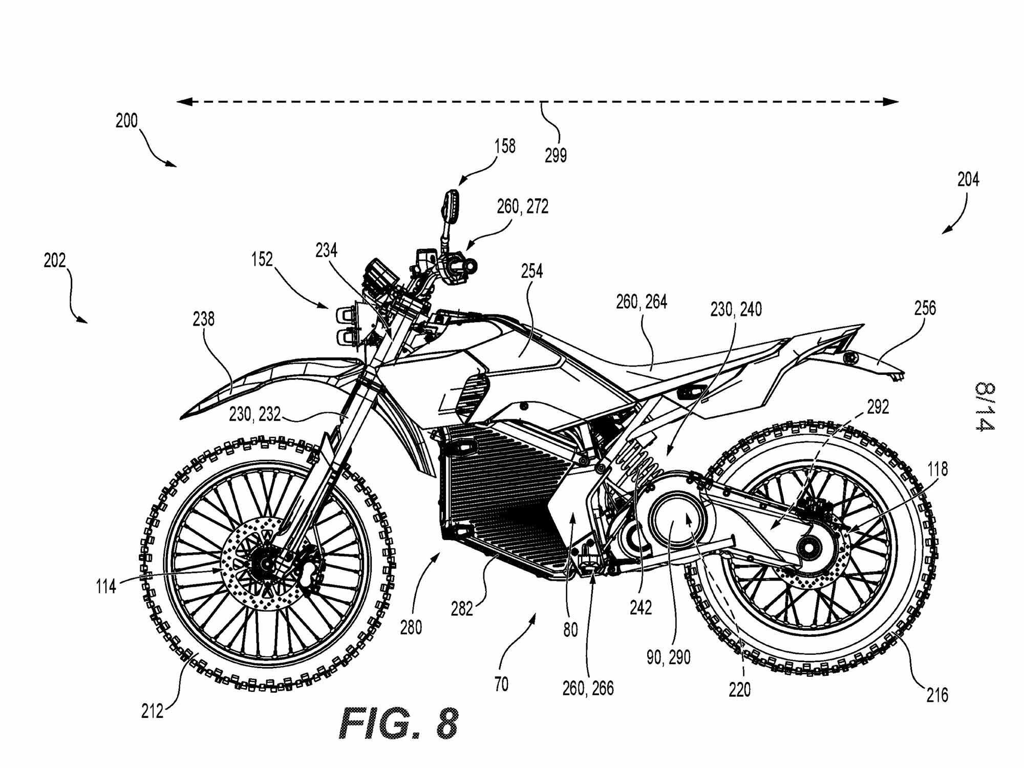 As with this dirt bike example, a different single-sided swingarm could be bolted to the central frame for each bike type.