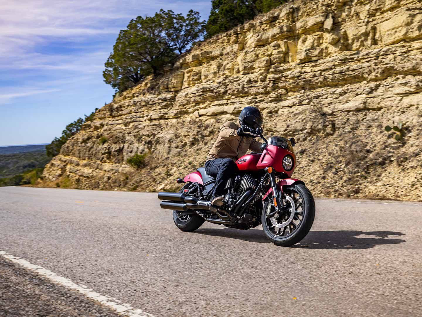 The Texas Hill Country has the perfect combination of curves and good riding for a bike like the Sport Chief.