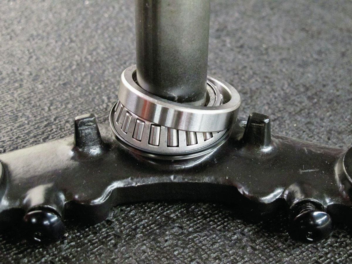Heavy-duty tapered bearings are most commonly used on modern motorcycles.
