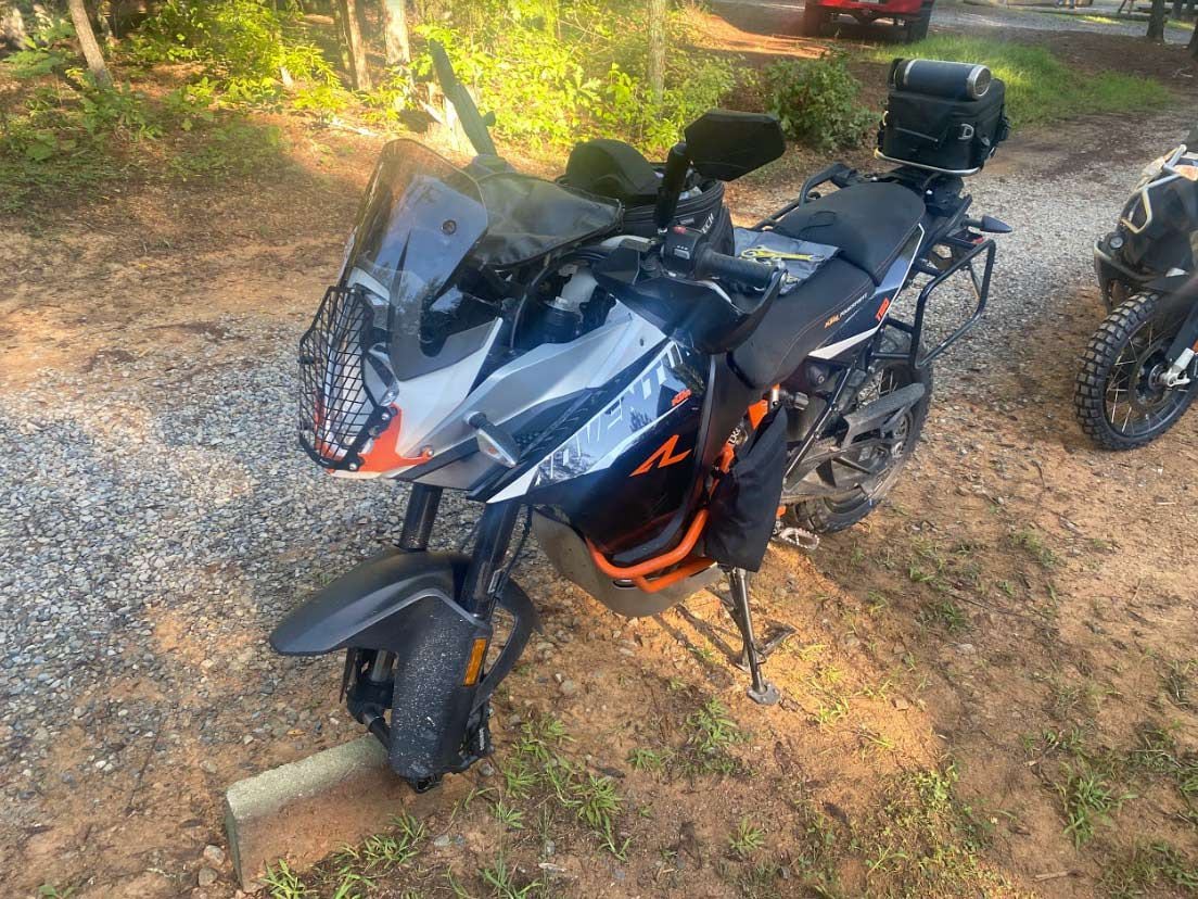 A look at my beloved KTM 1190 Adventure R waiting to borrow a TKC 80 so I can actually get through the two-day Say No To Slow school.