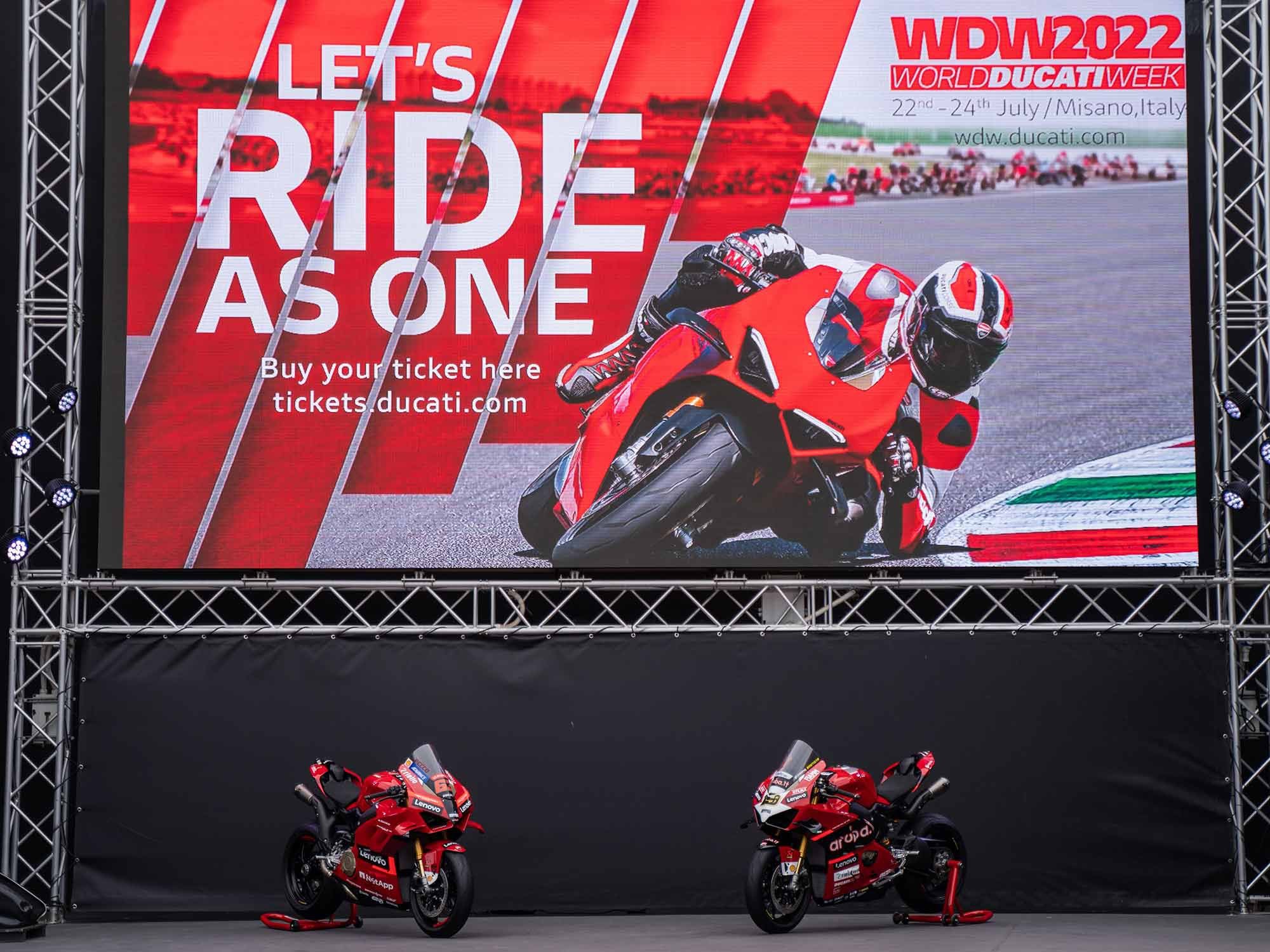 One highlight of World Ducati Week 2022 is certainly the parade lap, the tagline of which is “Let’s Ride as One.”