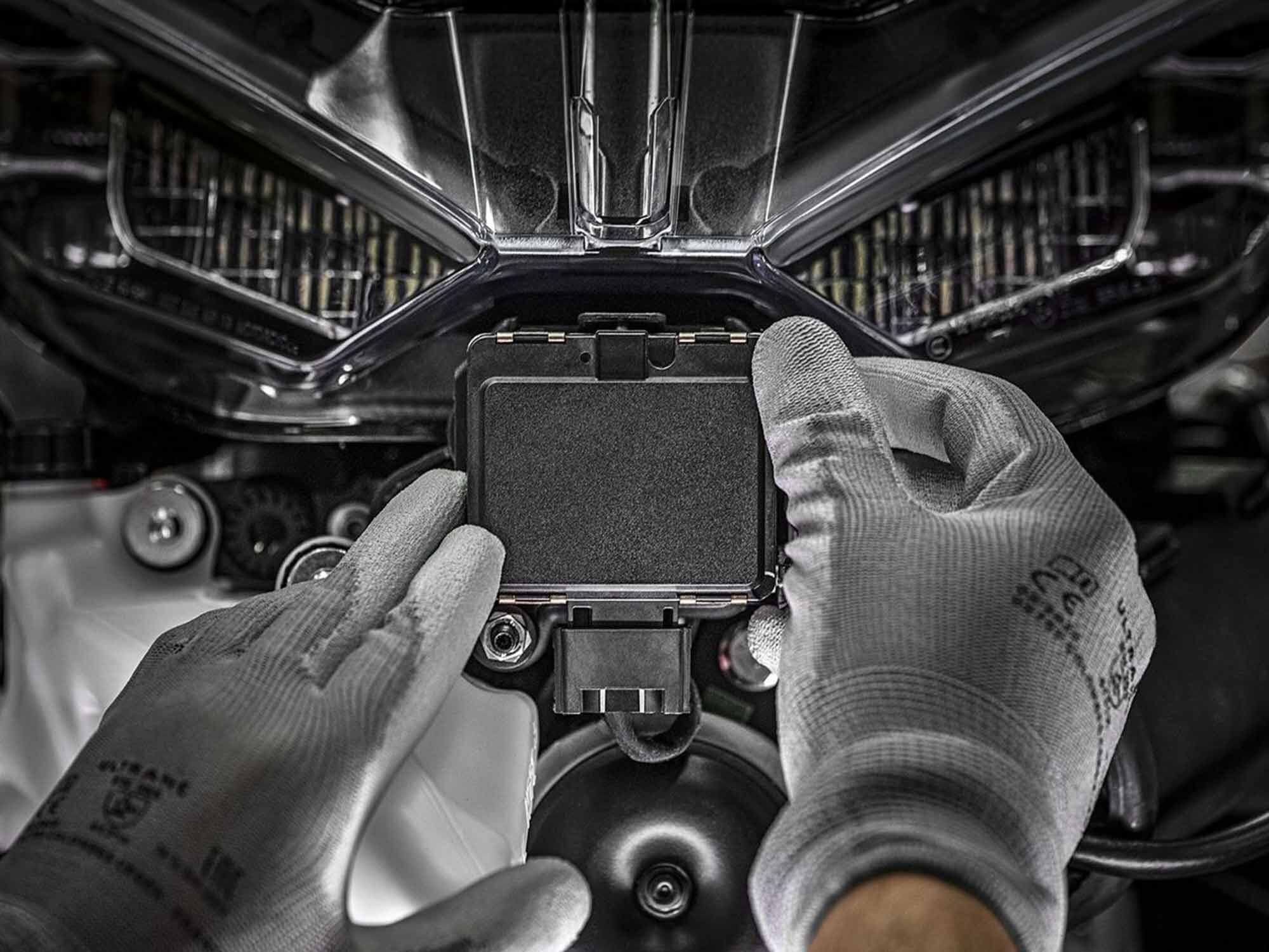 Whereas Ducati uses front-facing radar to enhance its adaptive cruise control, Honda’s patents show cameras that monitor rider positioning as well.