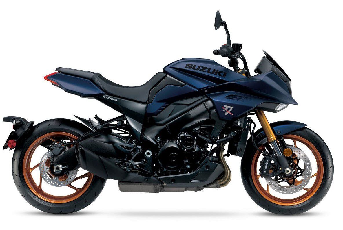 The Katana comes with Suzuki’s latest Drive Mode Selector system to manage three power modes and updated, five-mode traction control.