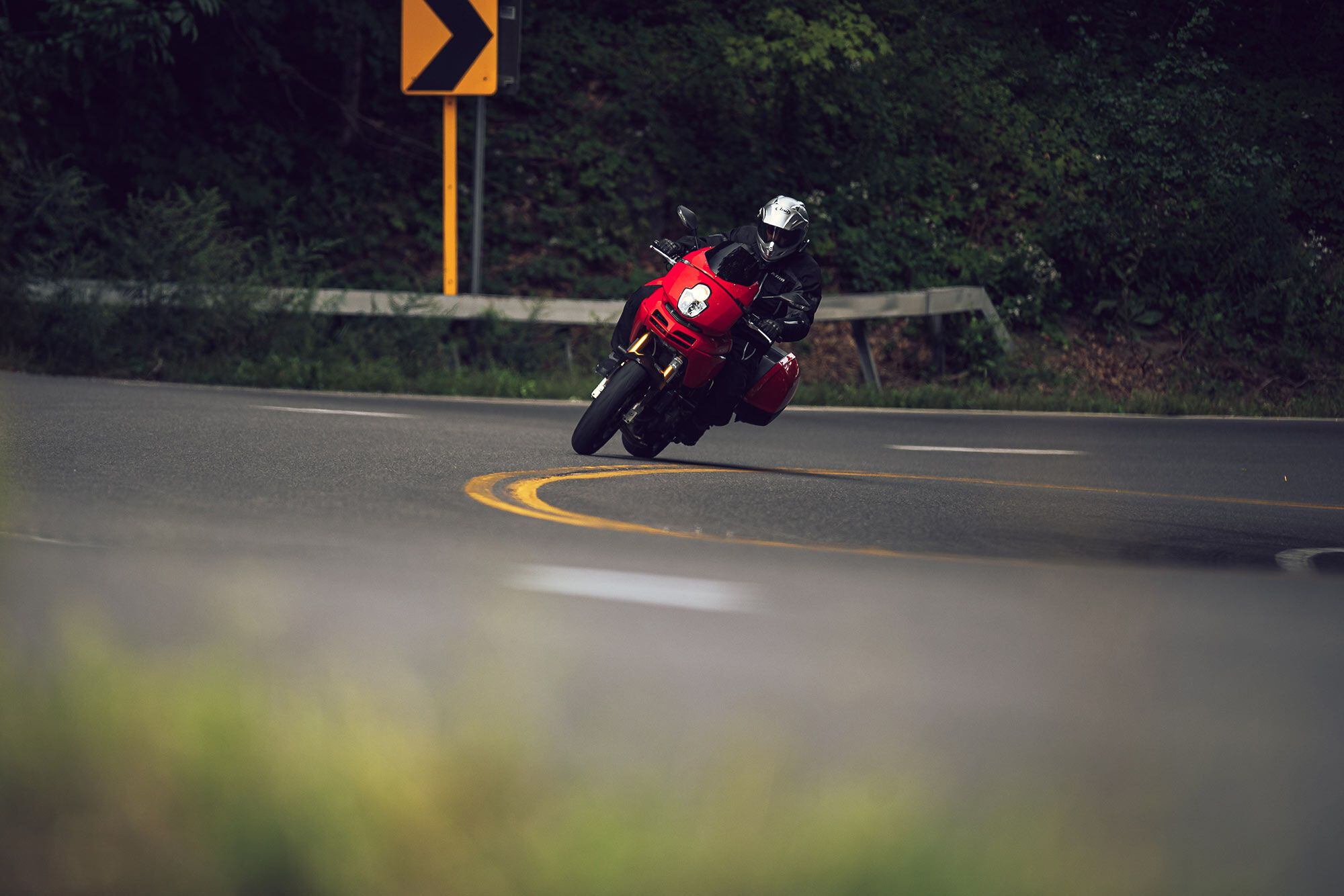 We found our 2008 Multistrada 1100 S on Craigslist and purchased it for $4,500. It has less than 20,000 miles on the odometer and runs like a champ. It included aftermarket mirrors, R&G frame sliders, Oxford heated grips, a rear rack for top box mounting, and a dark windscreen. The S model came with Termignoni silencers that were very quiet. We sourced Staintune silencers from eBay that let the 1100 sound as Taglioni intended. Huge thanks to the author’s friend, Rob Bandler, for purchasing the motorcycle for this story, and for riding it in the photos.