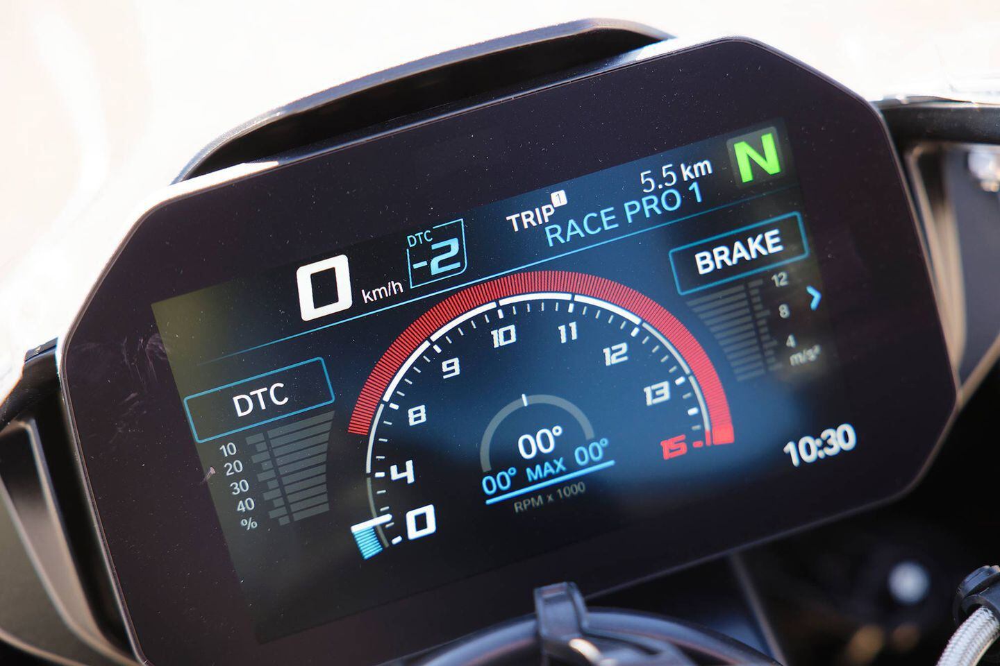 The RR comes standard with the four modes: Rain, Road, Dynamic, and Race. Optional “Pro modes” offer Race Pro 1, Race Pro 2, and Race Pro 3.