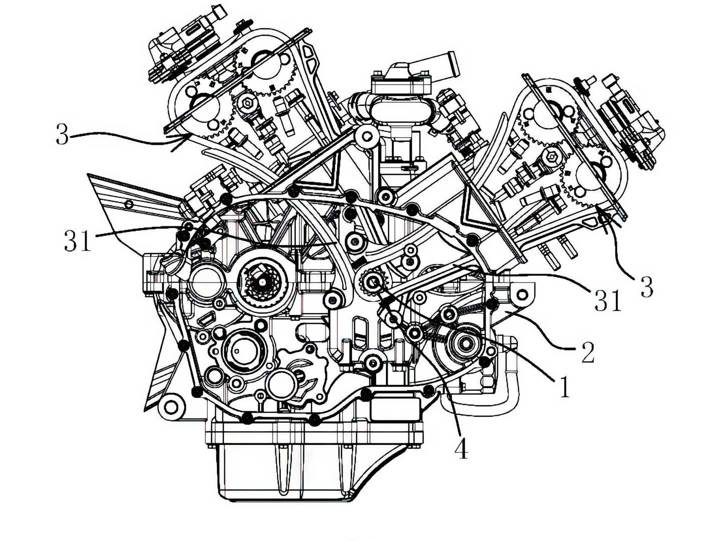 Qianjiang, parent company to Benelli and QJMotor, is working on a 90-degree V-4.