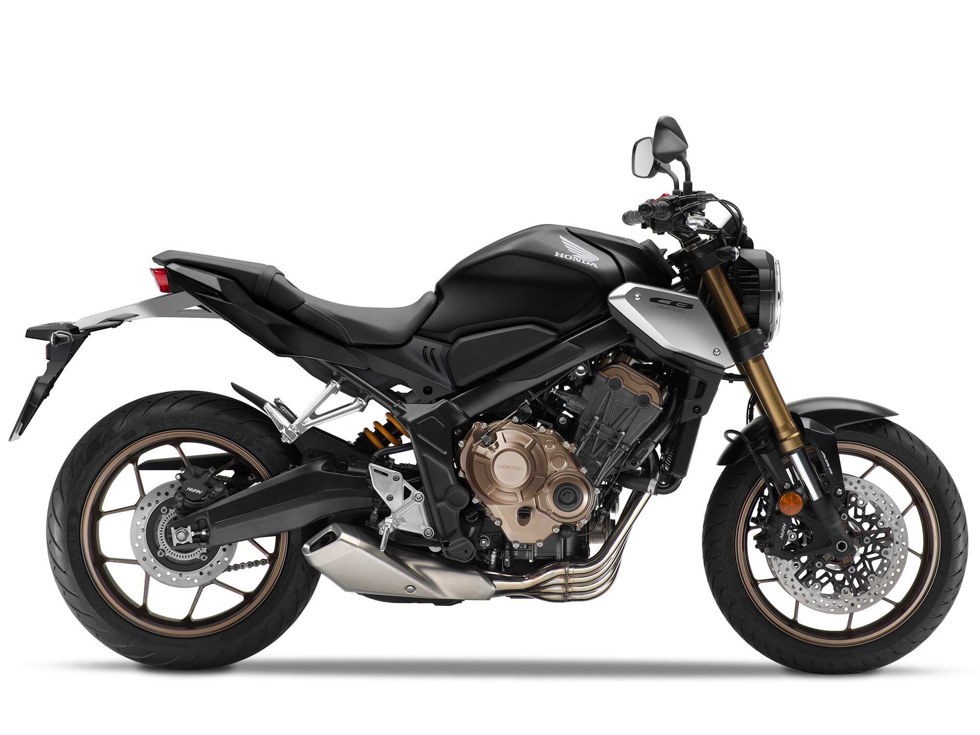 The CB650R slides in between the CB300R and CB1000R Black Edition in Honda’s Neo-Sports Café lineup.
