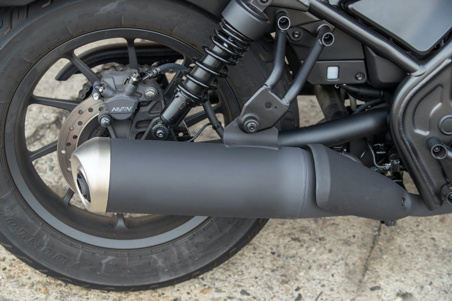 The exhaust that sings out the single’s tune.