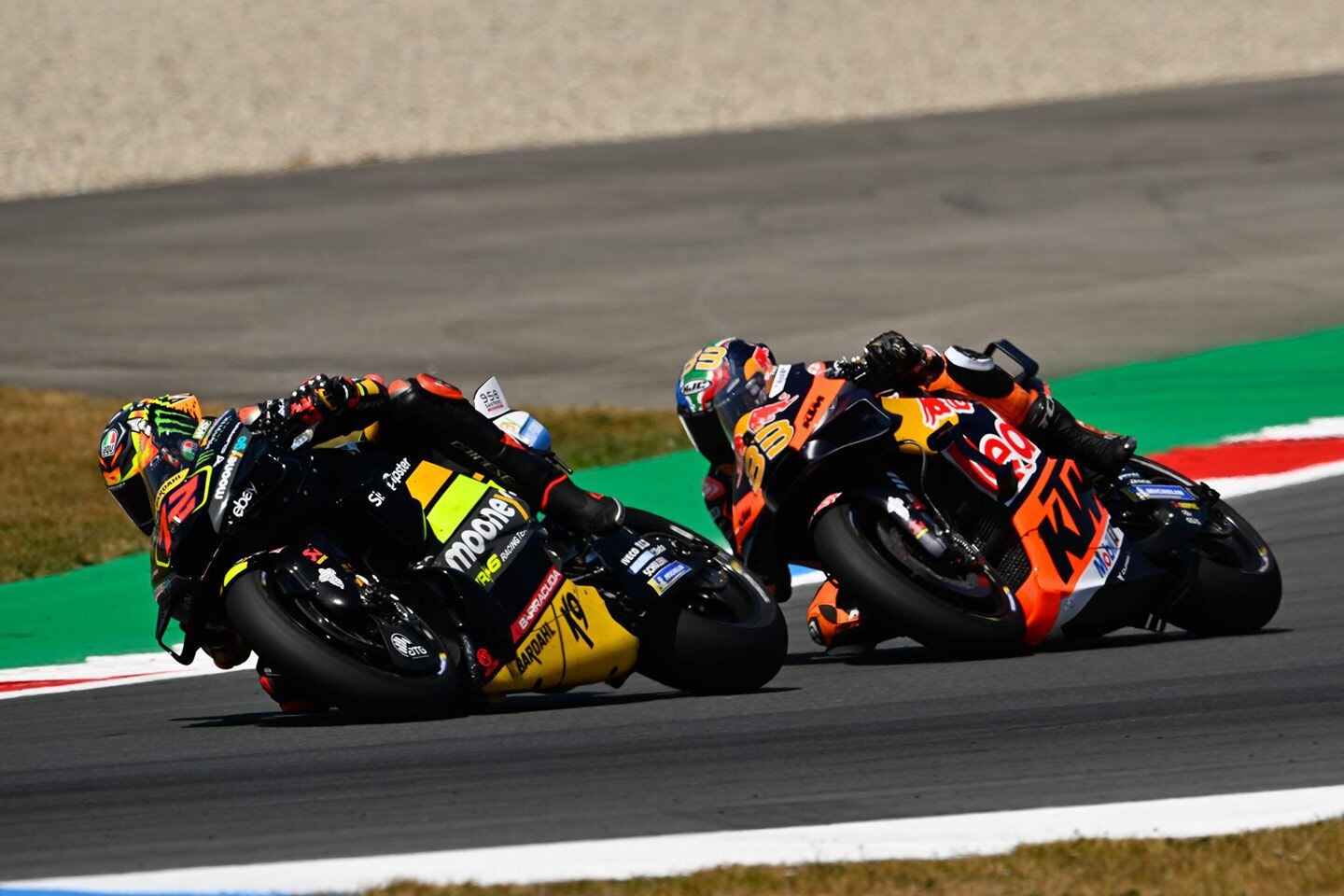 Marco Bezzecchi took the Tissot Sprint win on Saturday, but was not able to match Bagnaia on Sunday.