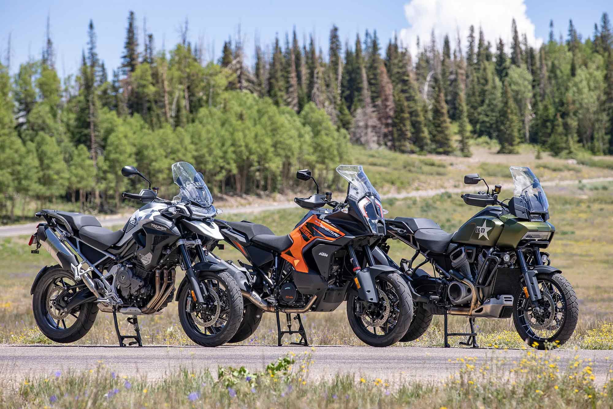 Three different marques from a trio of countries. Semi-active suspension is the game changer that has transformed ADV bikes into the versatile machines of today.