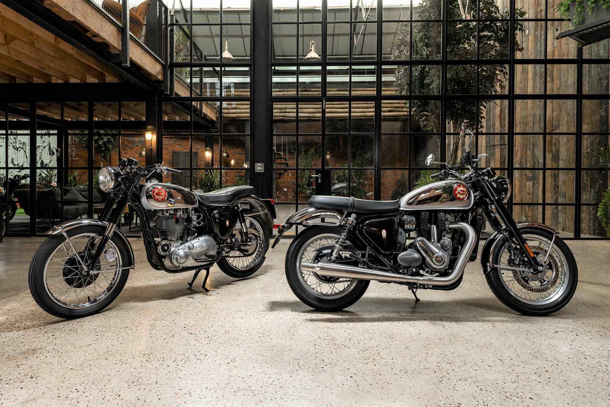 The Gold Star is likely targeting Enfield’s 650cc twins, with suspension, wheels, brakes, and other specs being a close match between the two.